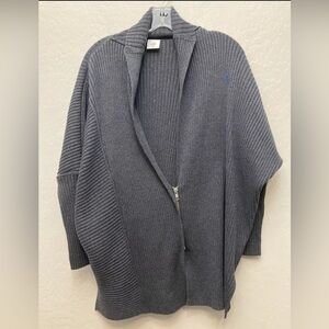NWOT NEW Cabi Gray Knit Drape 1/4 Zip Sweater |XS